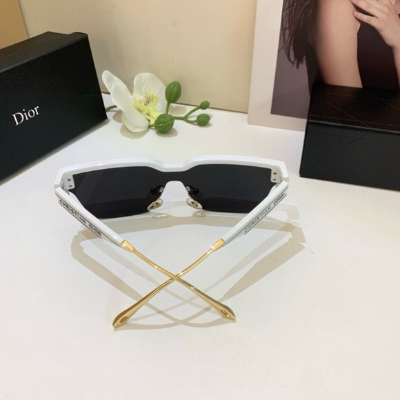 Dior White Shield Sunglasses with Silver Lenses main image 4